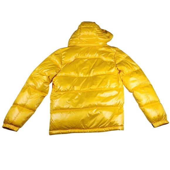 Polo Ralph Lauren The Gorham Down Yellow Puffer Jacket Hooded PONY Logo L $368 - Picture 10 of 17